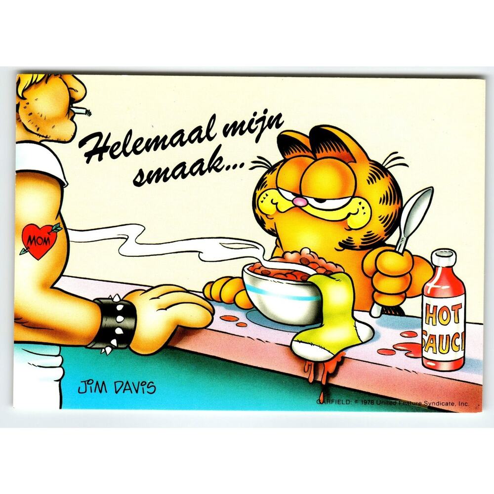 Garfield 1978 Comic Postcard Jim Davis Illustration Continental 6x4
